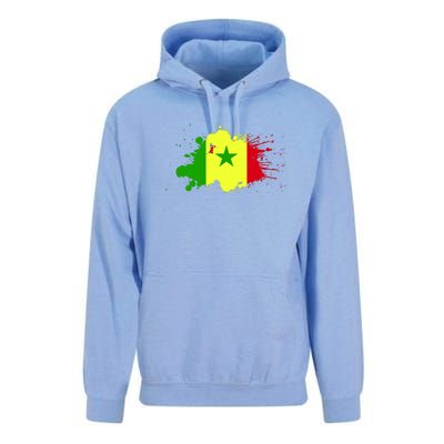 Senegal Flag Grunge Unisex Surf Hoodie