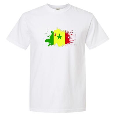 Senegal Flag Grunge Garment-Dyed Heavyweight T-Shirt