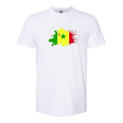 Senegal Flag Grunge Softstyle CVC T-Shirt