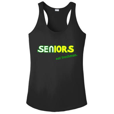 Seniors Eat Freshman Ladies PosiCharge Competitor Racerback Tank