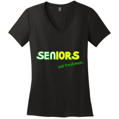 Seniors Eat Freshman Women's V-Neck T-Shirt