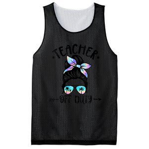 Summer End Of School Year Teacher Off Duty Mesh Reversible Basketball Jersey Tank