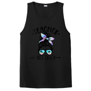 Summer End Of School Year Teacher Off Duty PosiCharge Competitor Tank