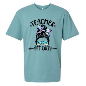 Summer End Of School Year Teacher Off Duty Sueded Cloud Jersey T-Shirt