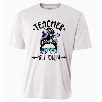 Summer End Of School Year Teacher Off Duty Cooling Performance Crew T-Shirt