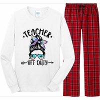 Summer End Of School Year Teacher Off Duty Long Sleeve Pajama Set