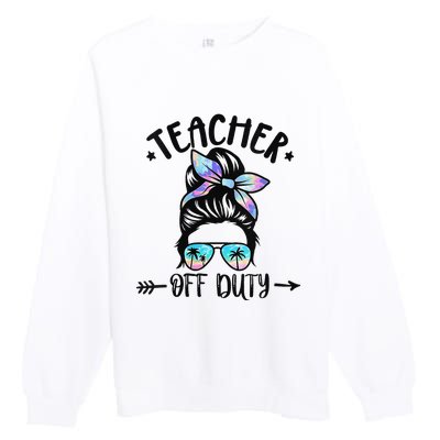 Summer End Of School Year Teacher Off Duty Premium Crewneck Sweatshirt