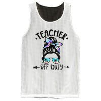 Summer End Of School Year Teacher Off Duty Mesh Reversible Basketball Jersey Tank