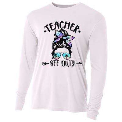 Summer End Of School Year Teacher Off Duty Cooling Performance Long Sleeve Crew