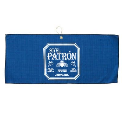 SOY EL PATRON LATINO FUNNY Large Microfiber Waffle Golf Towel