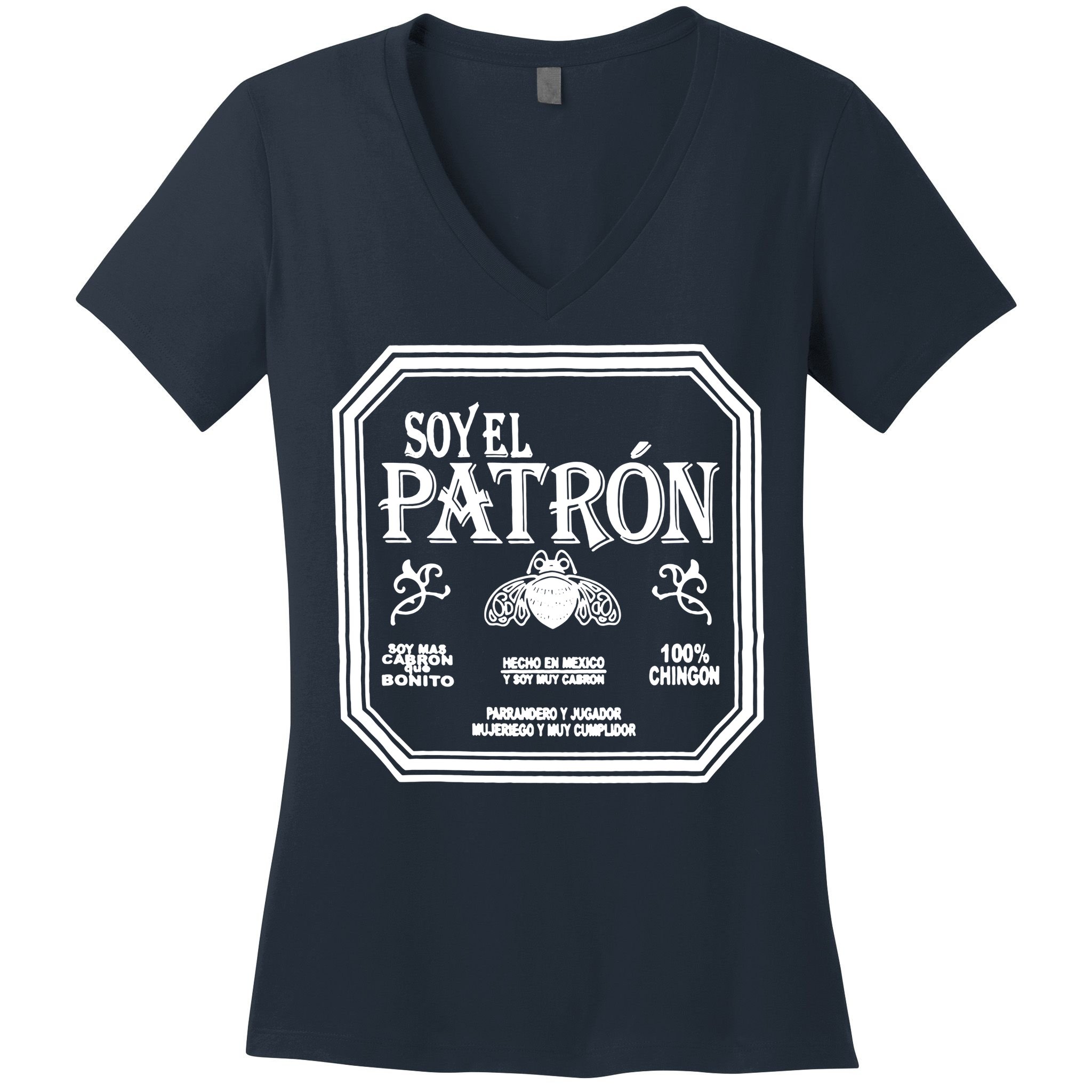 SOY EL PATRON LATINO FUNNY Women's V-Neck T-Shirt