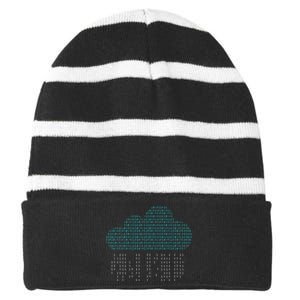 Software Engineer Programming Computer Developer Coder Striped Beanie with Solid Band