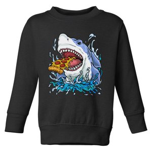 Shark Eating Pizza Toddler Sweatshirt