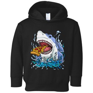 Shark Eating Pizza Toddler Hoodie