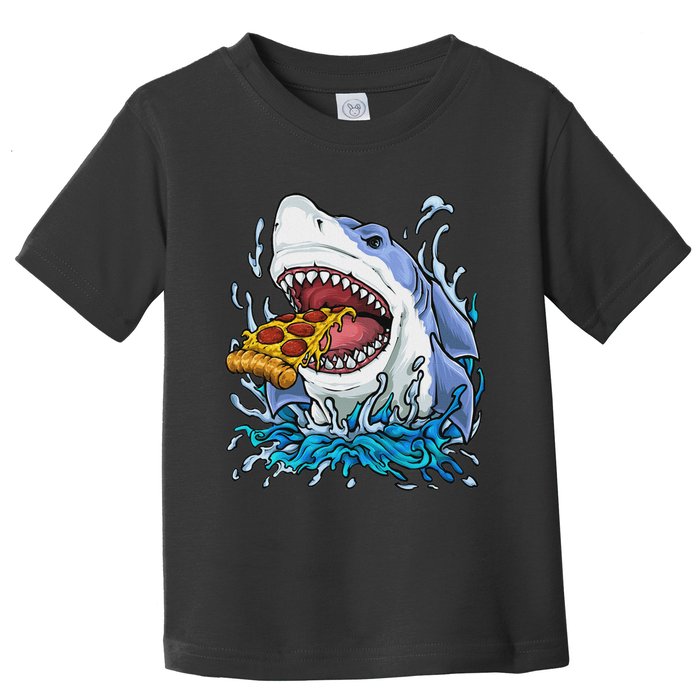 Shark Eating Pizza Toddler T-Shirt