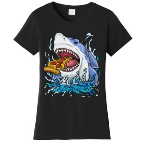 Shark Eating Pizza Women's T-Shirt