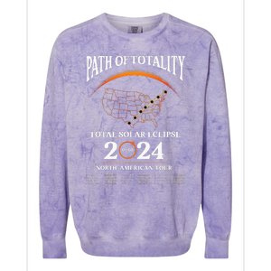 Solar Eclipse Path Of Totality Solar Eclipse April 8 2024 Colorblast Crewneck Sweatshirt