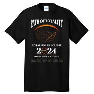 Solar Eclipse Path Of Totality Solar Eclipse April 8 2024 Tall T-Shirt