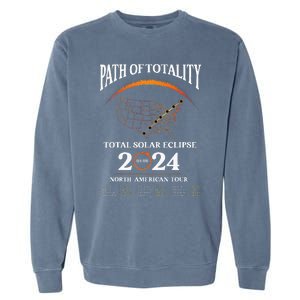 Solar Eclipse Path Of Totality Solar Eclipse April 8 2024 Garment-Dyed Sweatshirt