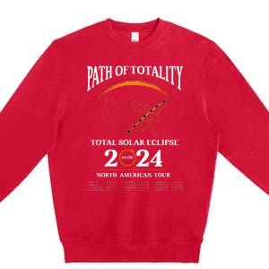 Solar Eclipse Path Of Totality Solar Eclipse April 8 2024 Premium Crewneck Sweatshirt