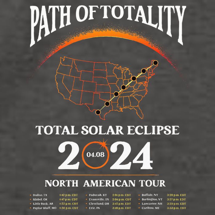 Solar Eclipse Path Of Totality Solar Eclipse April 8 2024 Vector Backpack