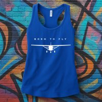 Single Engine Prop Airplane Meaningful Gift Born To Fly Gift Womens Tank Top