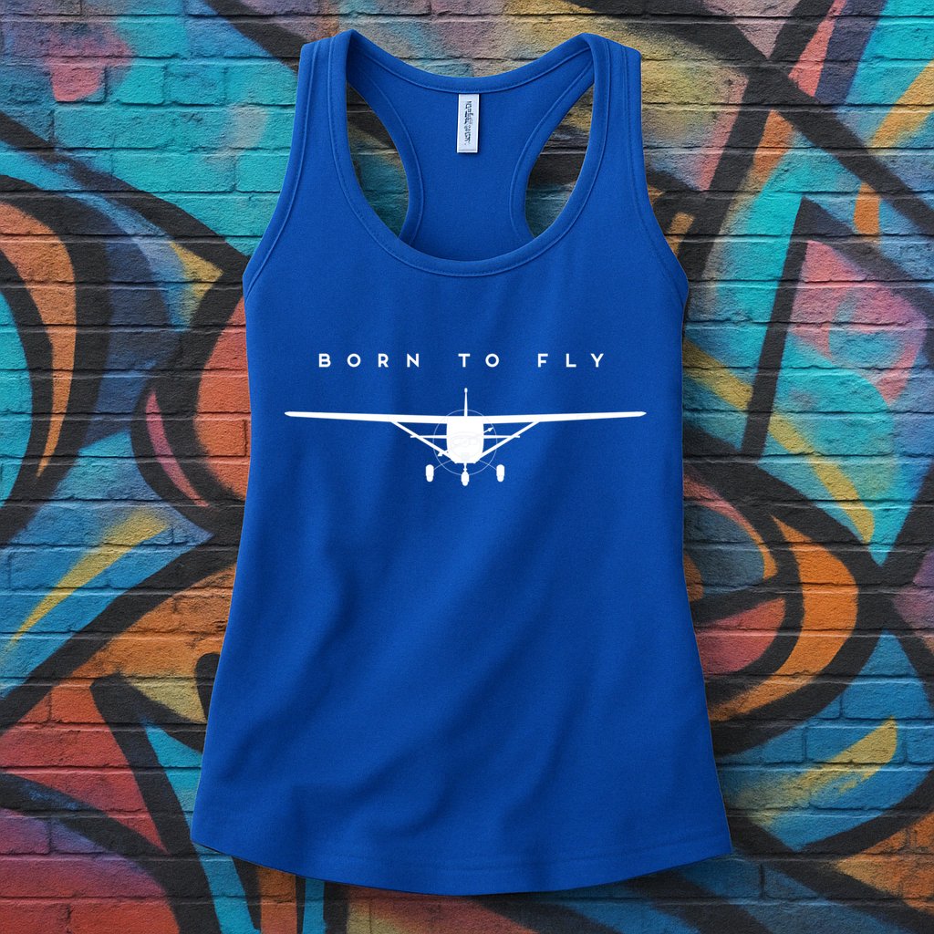 Single Engine Prop Airplane Meaningful Gift Born To Fly Gift Womens Tank Top