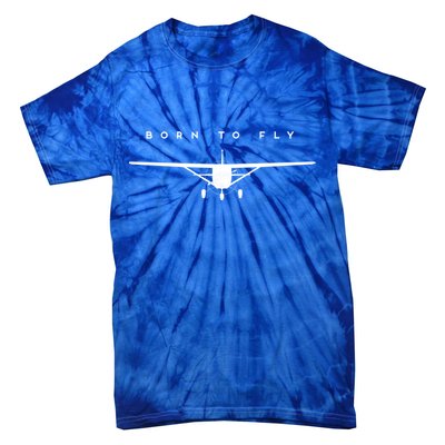 Single Engine Prop Airplane Meaningful Gift Born To Fly Gift Tie-Dye T-Shirt