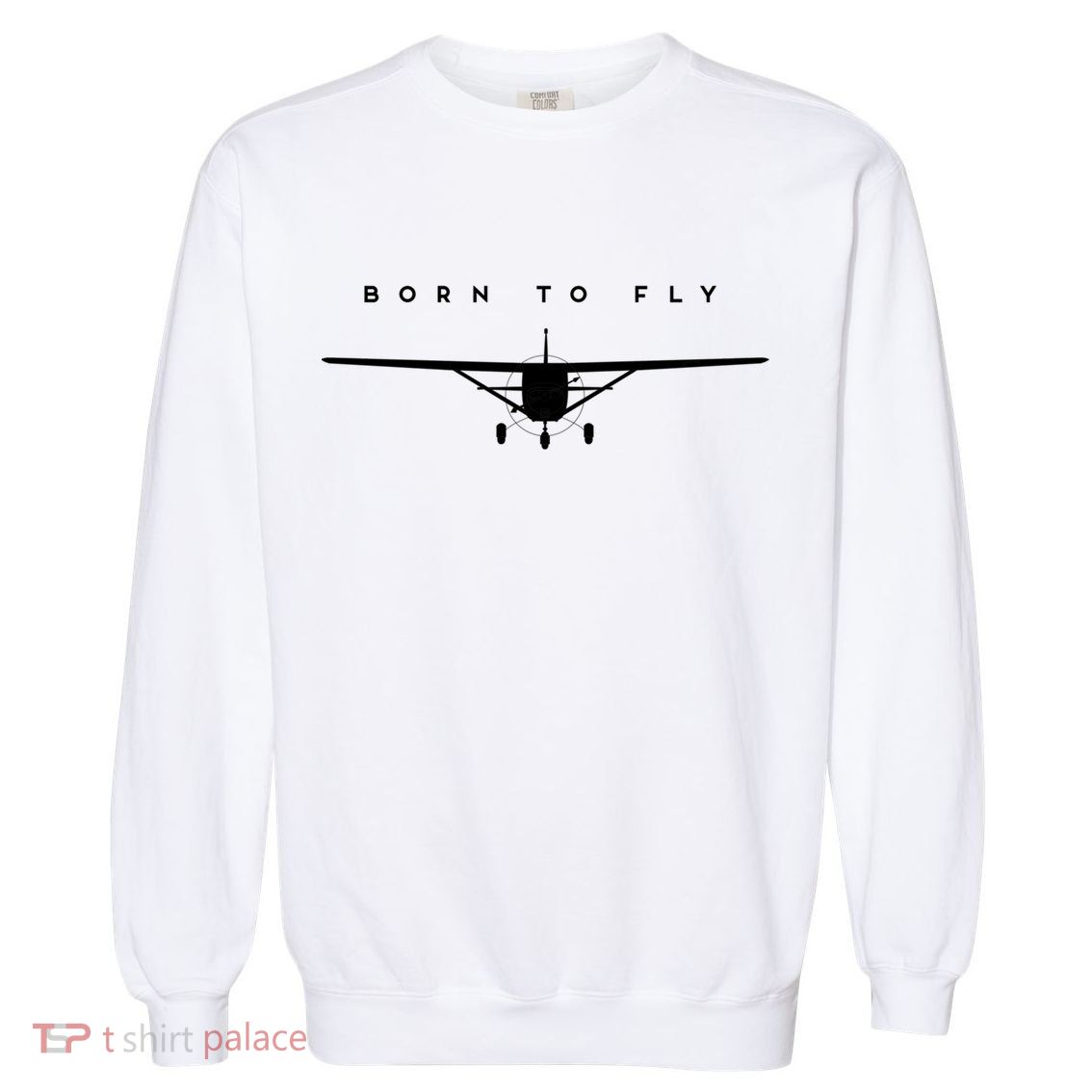 Single Engine Prop Airplane Meaningful Gift Born To Fly Gift Garment-Dyed Sweatshirt