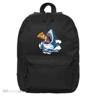Shark Eating Pizza Shark Merchandise Jaws 16 in Basic Backpack