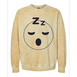 Sleep Emoticon Pajama Sleeping Pjs Men Women Pajamas Colorblast Crewneck Sweatshirt