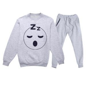 Sleep Emoticon Pajama Sleeping Pjs Men Women Pajamas Premium Crewneck Sweatsuit Set