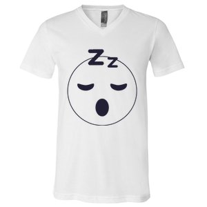 Sleep Emoticon Pajama Sleeping Pjs Men Women Pajamas V-Neck T-Shirt