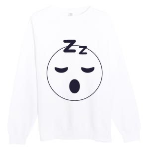 Sleep Emoticon Pajama Sleeping Pjs Men Women Pajamas Premium Crewneck Sweatshirt