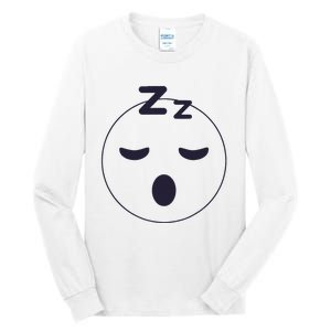 Sleep Emoticon Pajama Sleeping Pjs Men Women Pajamas Tall Long Sleeve T-Shirt