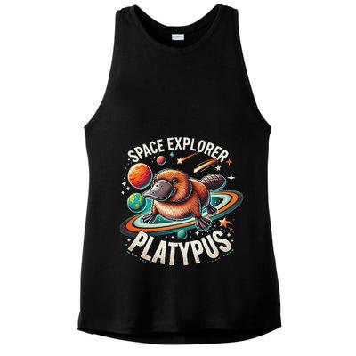 Space Explorer Platypus Platypus VenomPlatypus Flosser Ladies PosiCharge Tri-Blend Wicking Tank