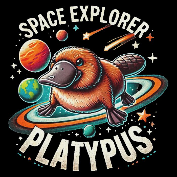 Space Explorer Platypus Platypus VenomPlatypus Flosser T-Shirt