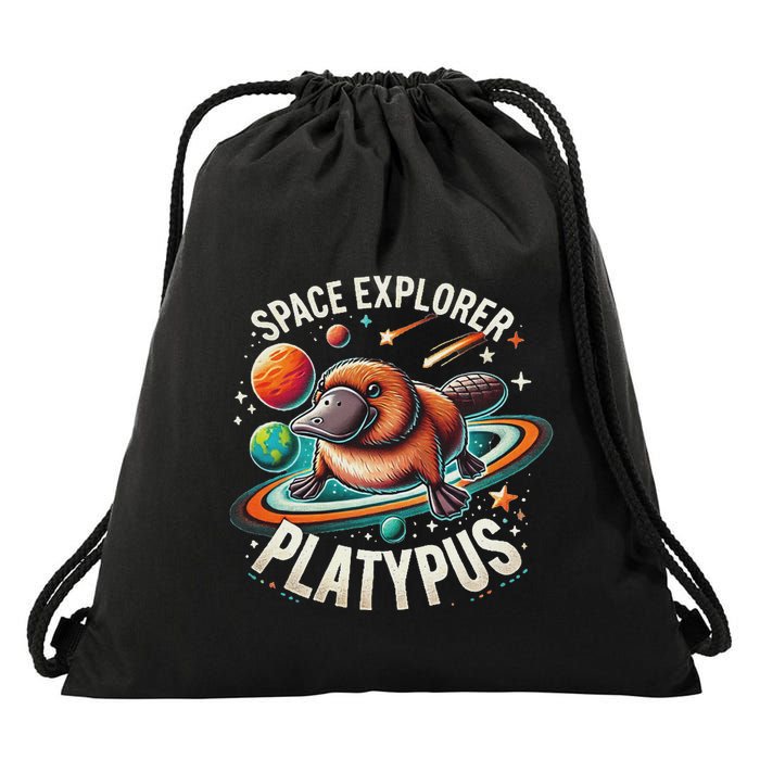 Space Explorer Platypus Platypus VenomPlatypus Flosser Drawstring Bag