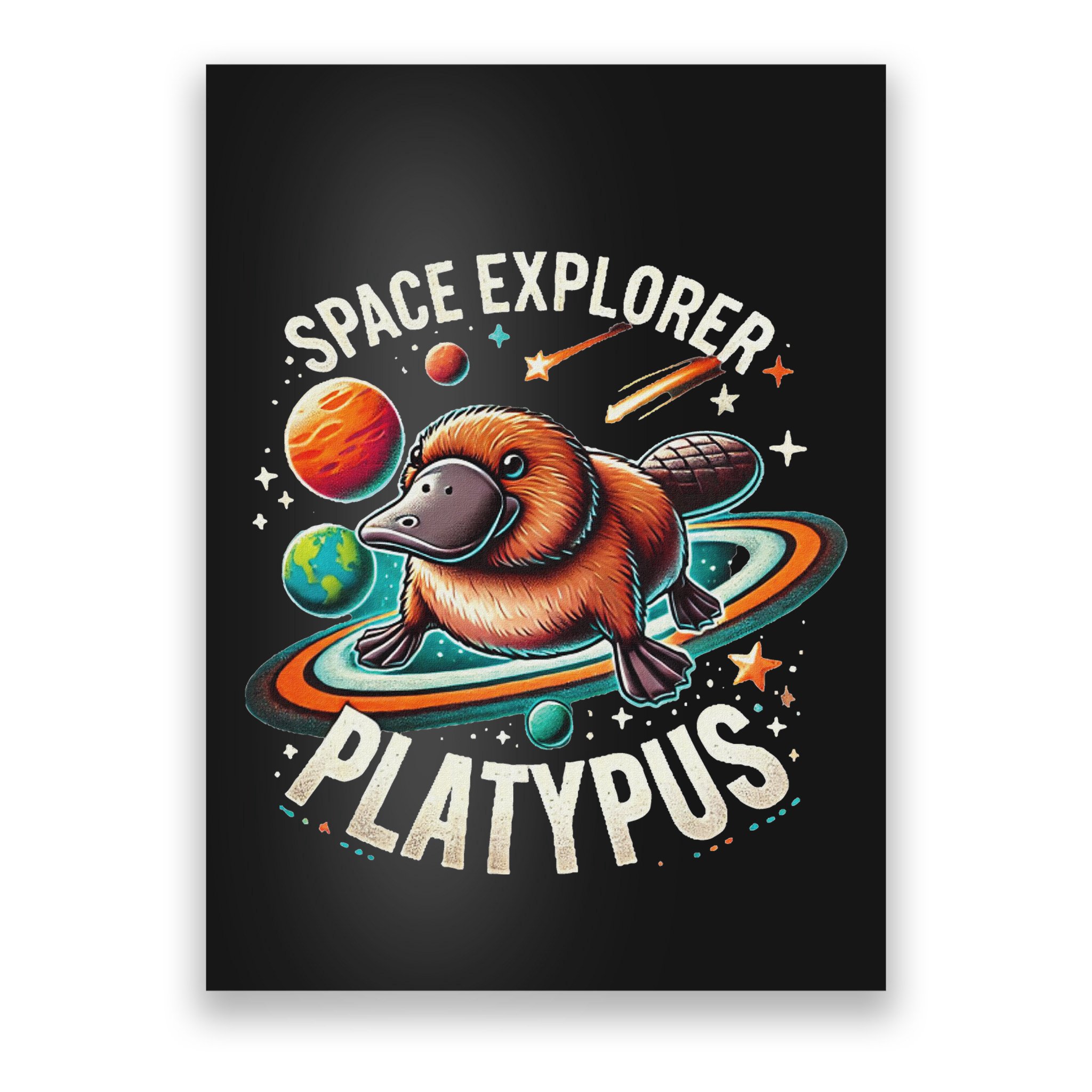 Space Explorer Platypus Platypus VenomPlatypus Flosser Poster