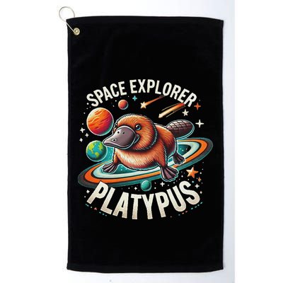 Space Explorer Platypus Platypus VenomPlatypus Flosser Golf Towel