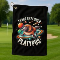 Space Explorer Platypus Platypus VenomPlatypus Flosser Golf Towel