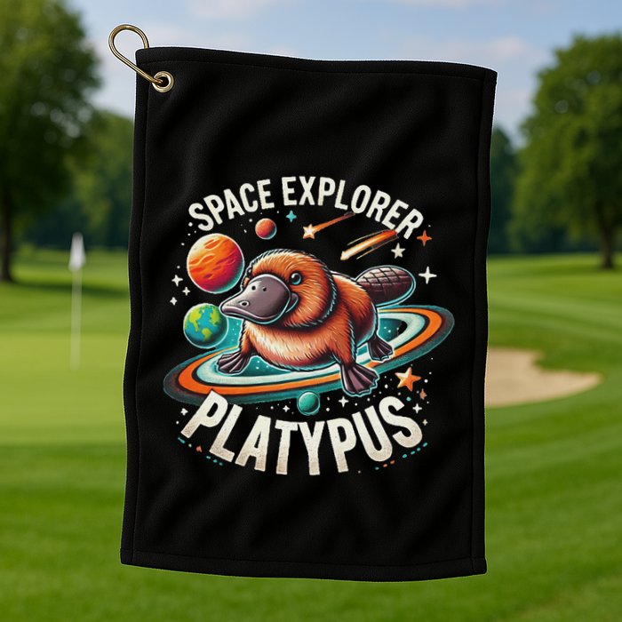 Space Explorer Platypus Platypus VenomPlatypus Flosser Golf Towel