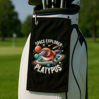 Space Explorer Platypus Platypus VenomPlatypus Flosser Golf Towel
