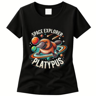 Space Explorer Platypus Platypus VenomPlatypus Flosser Womens T-Shirt