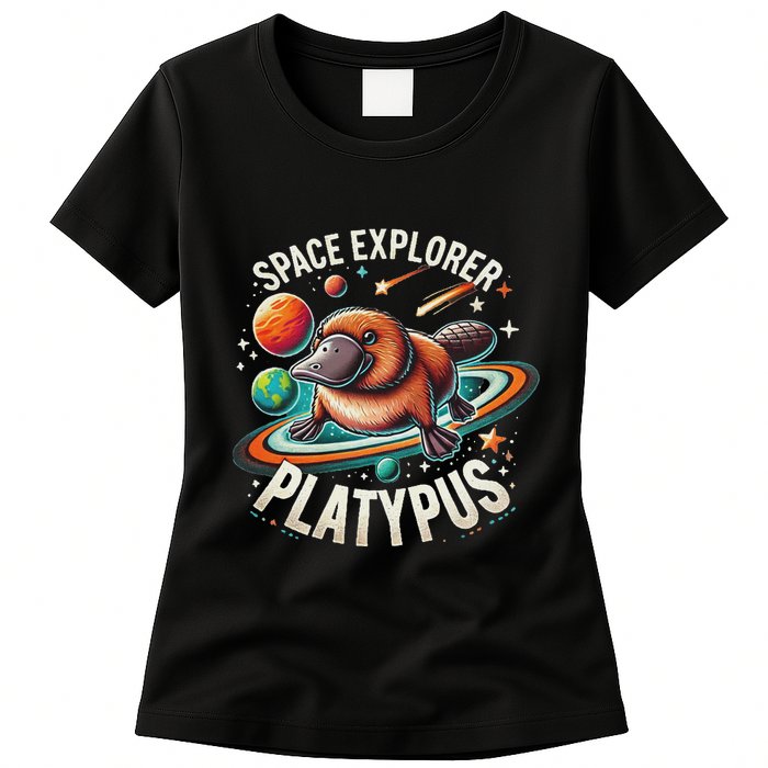 Space Explorer Platypus Platypus VenomPlatypus Flosser Womens T-Shirt