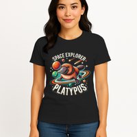Space Explorer Platypus Platypus VenomPlatypus Flosser Womens T-Shirt