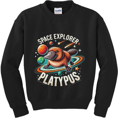 Space Explorer Platypus Platypus VenomPlatypus Flosser Kids Sweatshirt
