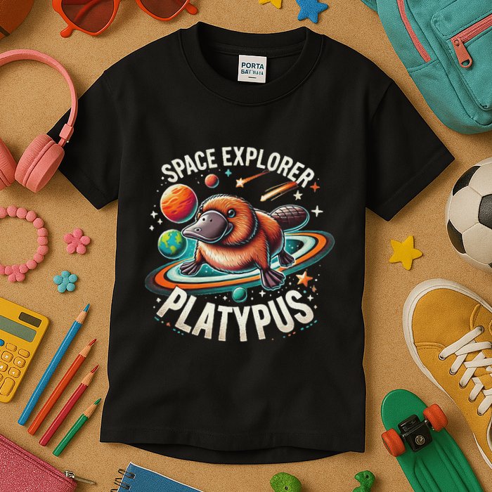 Space Explorer Platypus Platypus VenomPlatypus Flosser Kids T-Shirt