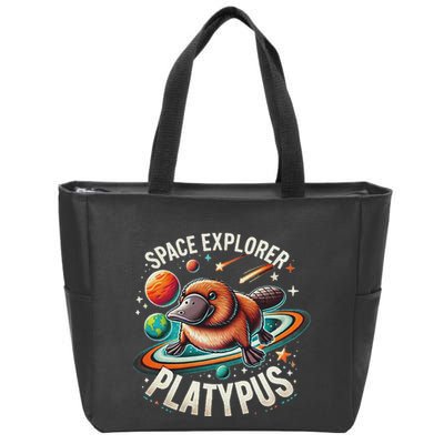 Space Explorer Platypus Platypus VenomPlatypus Flosser Zip Tote Bag