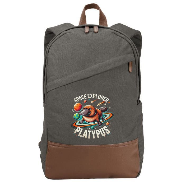 Space Explorer Platypus Platypus VenomPlatypus Flosser Cotton Canvas Backpack